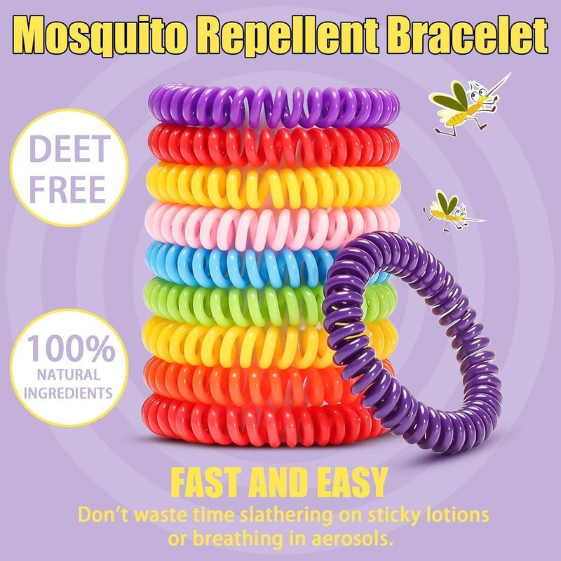 BuggyBeds 48 Pack Mosquito Repellent Bracelets with 72 Mosquito Patches, Individually Wrapped Mosquitoes Bracelets Stickers for Camping Swimming Outdoor Indoor, Deet Free - Image 2